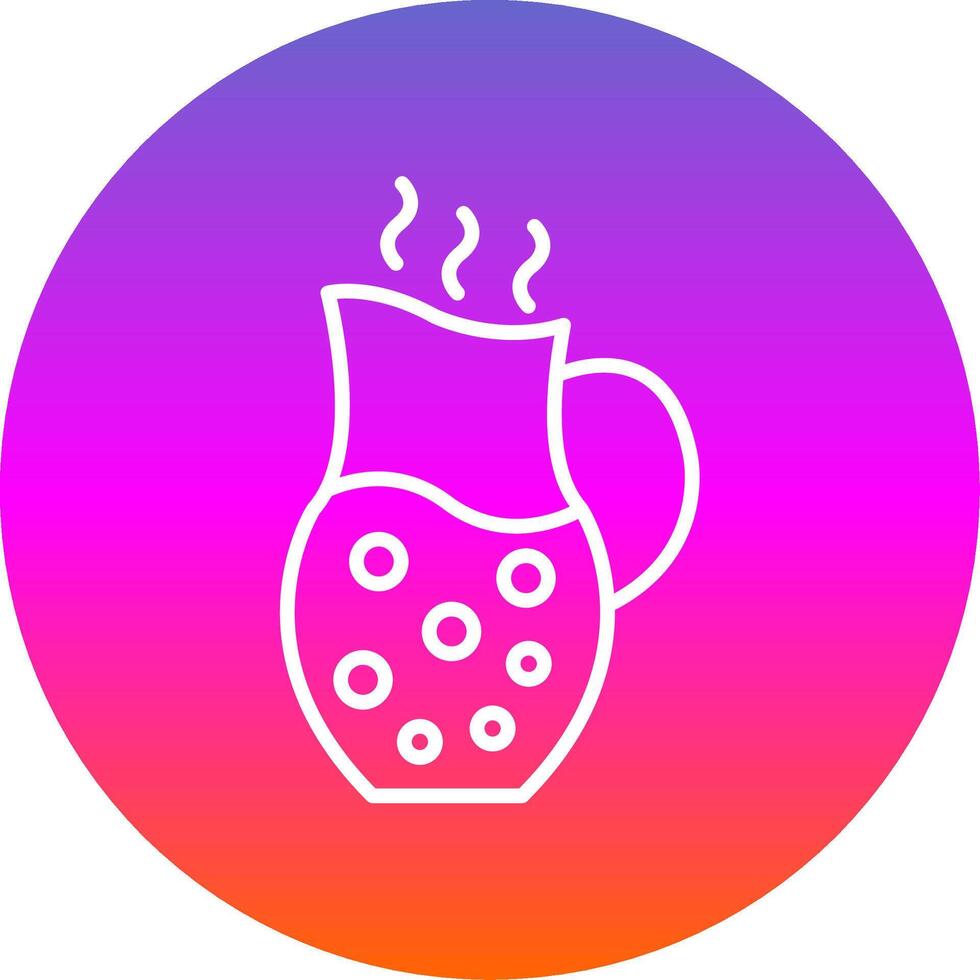 Jug Line Gradient Circle Icon vector