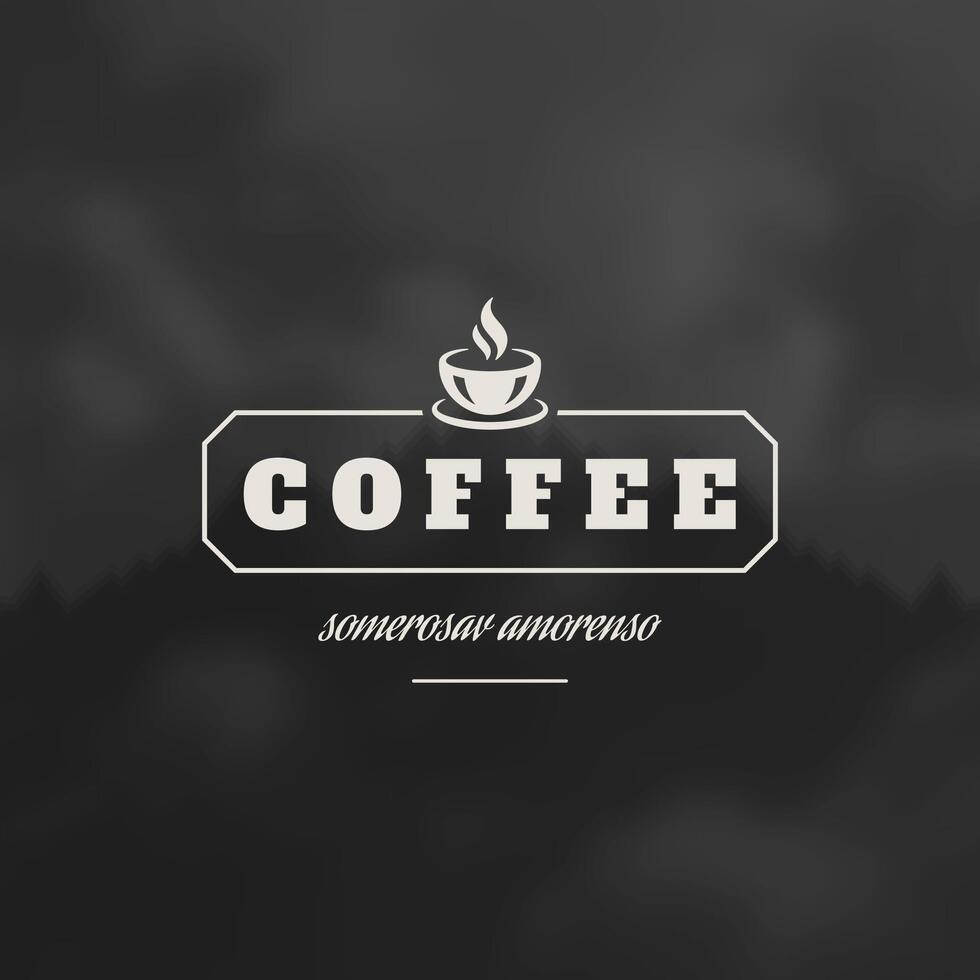 Coffee Shop Logo Design Element vector