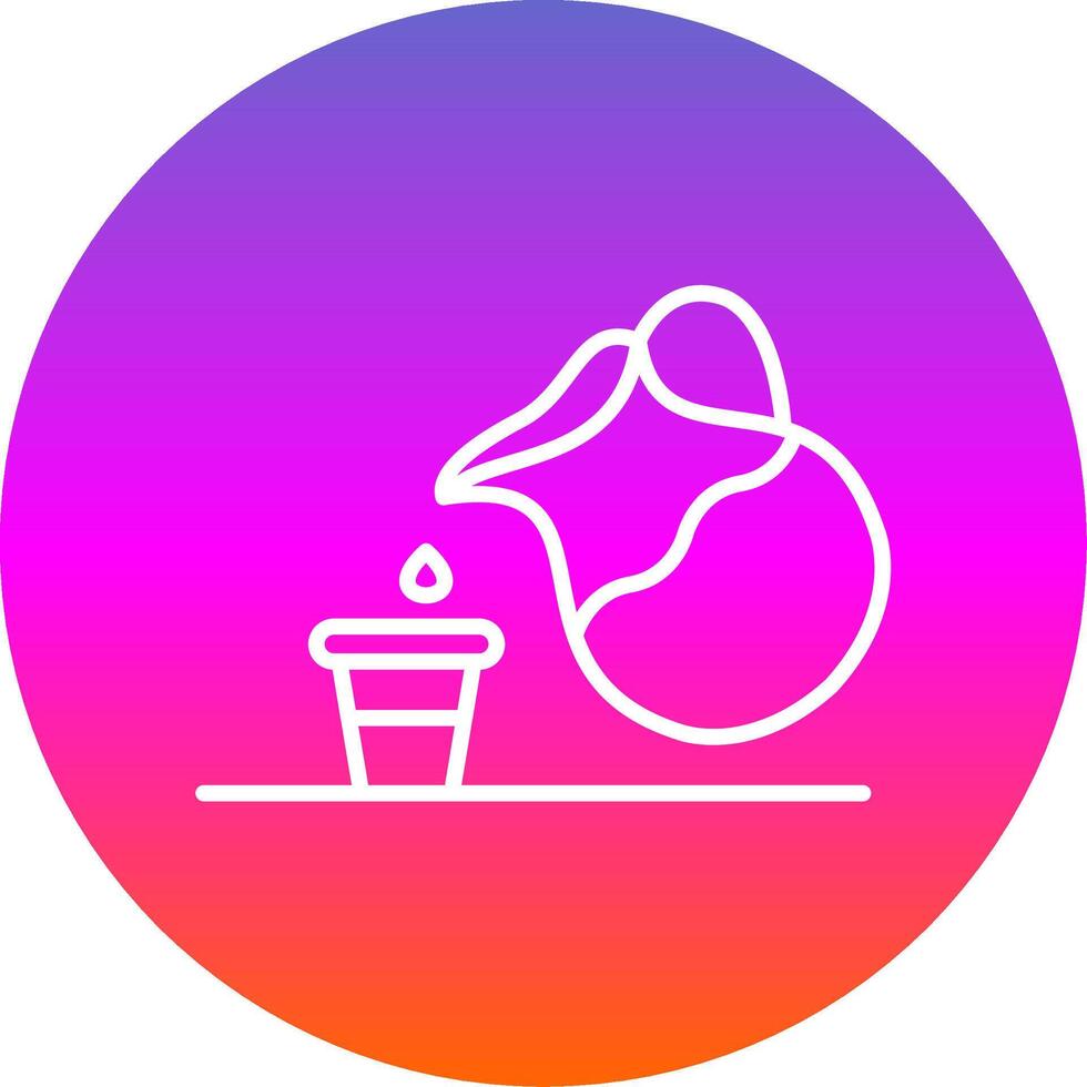 Water Jug Line Gradient Circle Icon vector