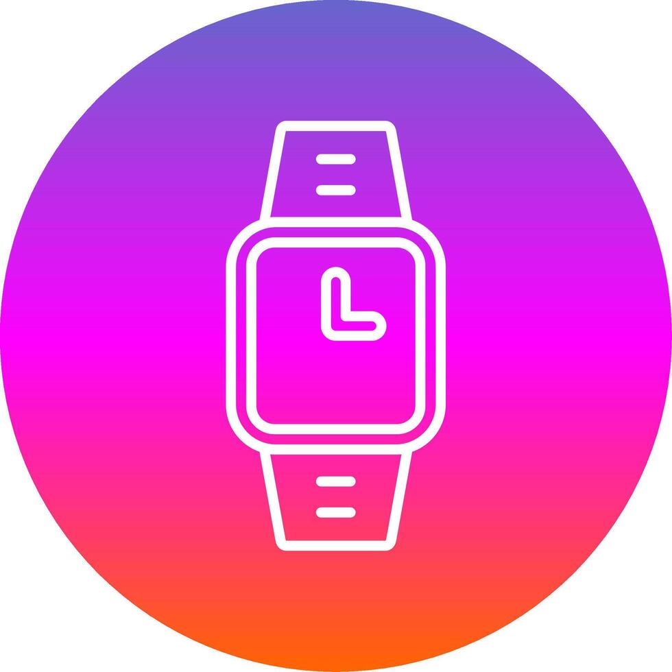 Watch Line Gradient Circle Icon vector