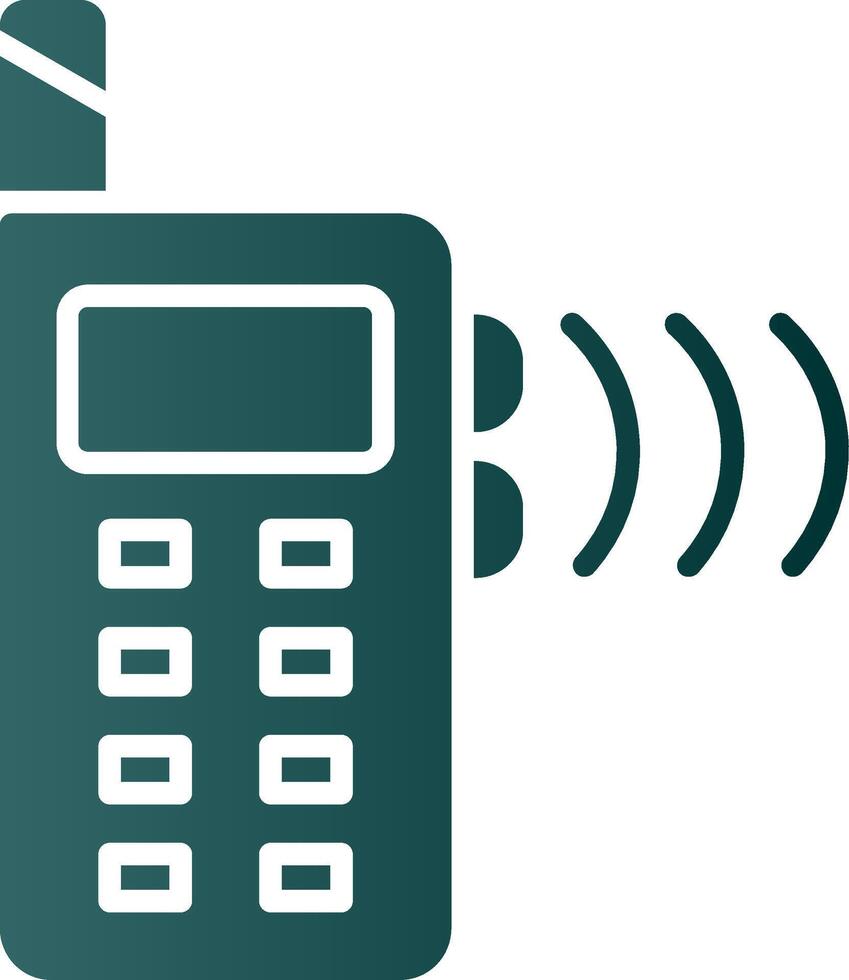 Walkie Talkie Glyph Gradient Icon vector