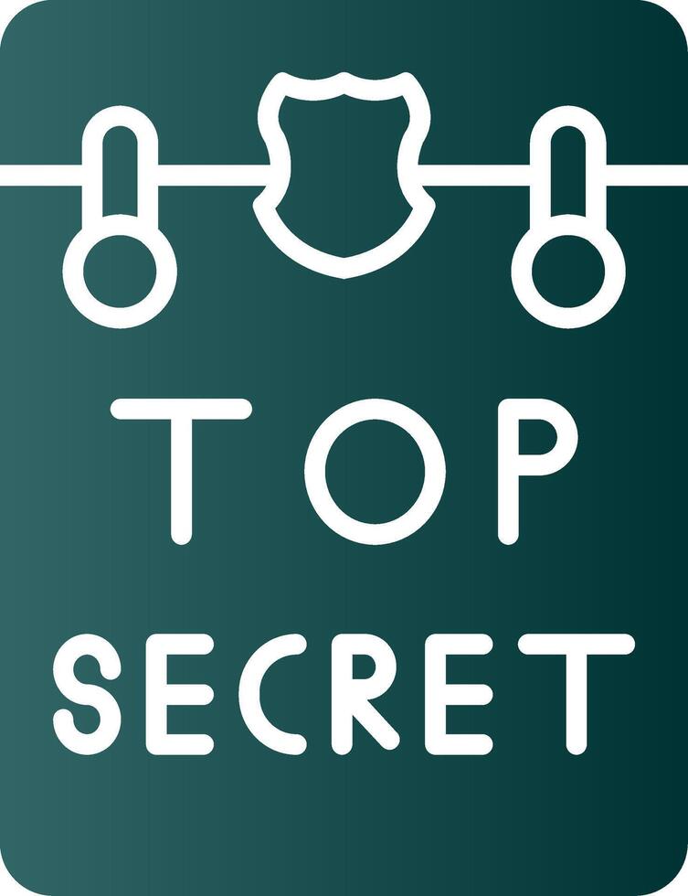 Top Secret Glyph Gradient Icon vector