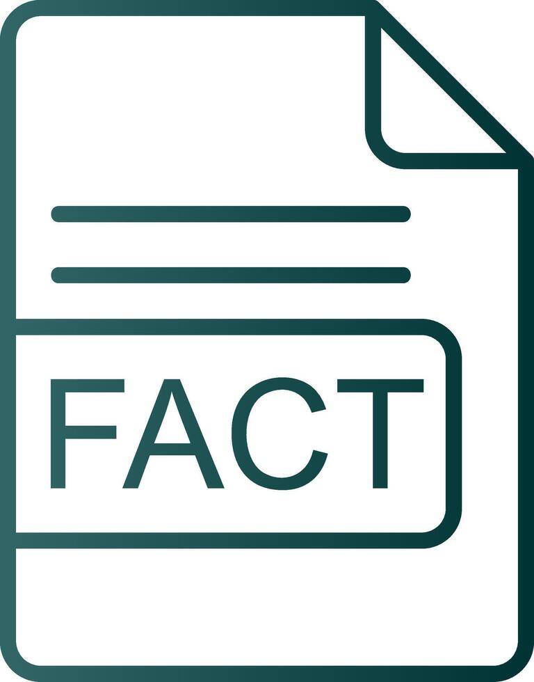 FACT File Format Line Gradient Icon vector