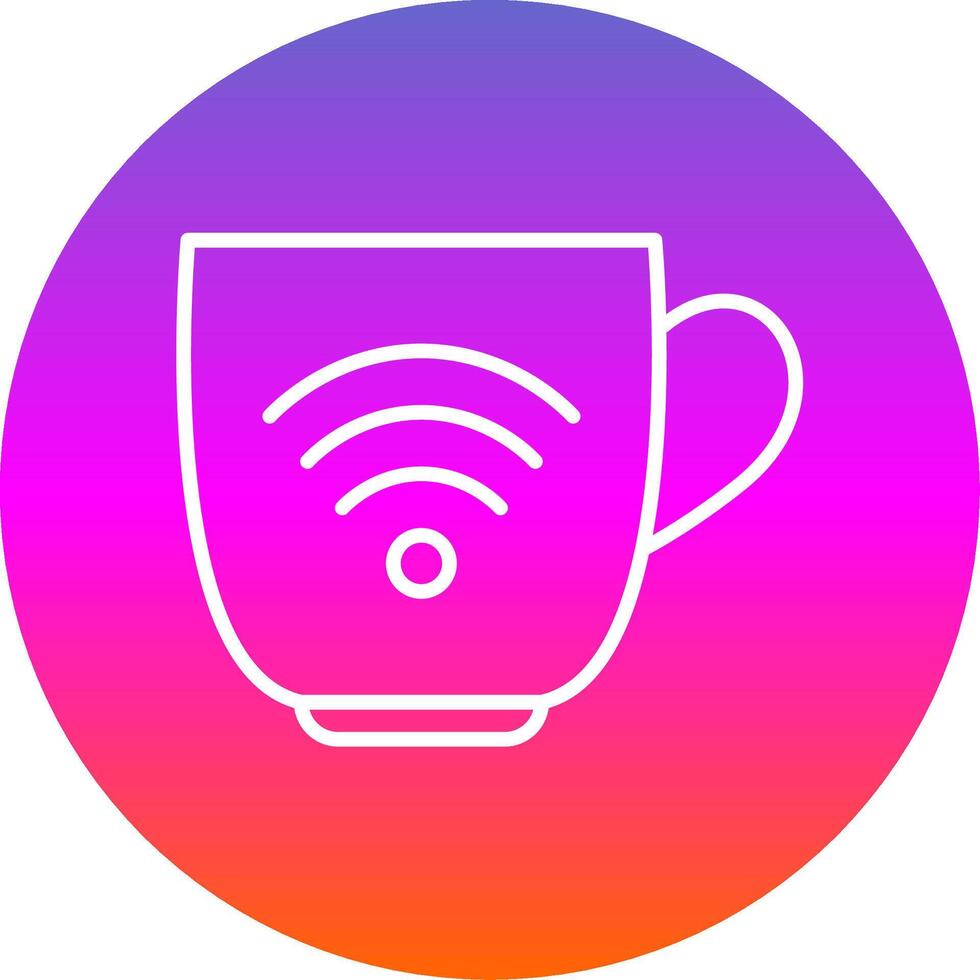Wifi Line Gradient Circle Icon vector
