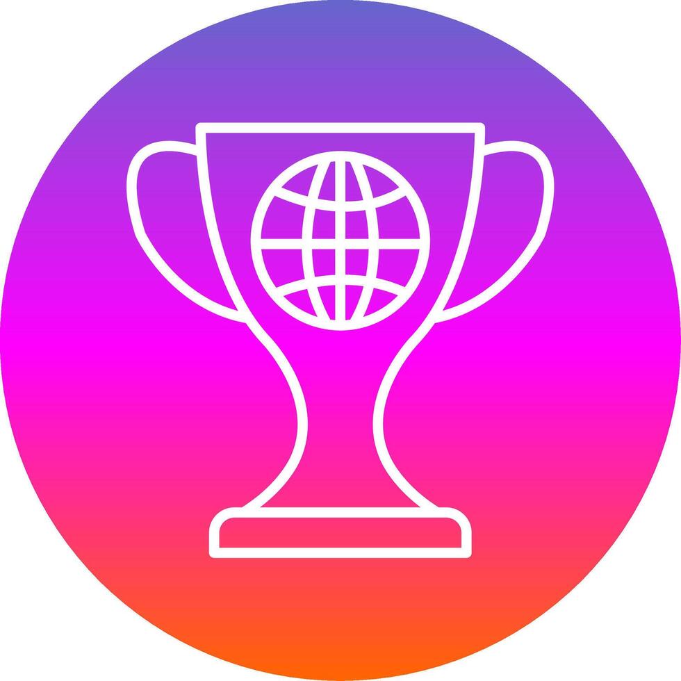 World Line Gradient Circle Icon vector