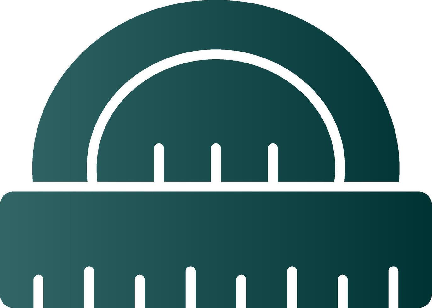 Curve Ruler Glyph Gradient Icon vector
