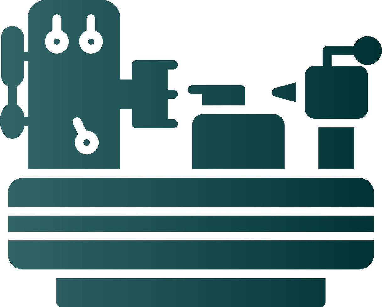 Machine Glyph Gradient Icon vector