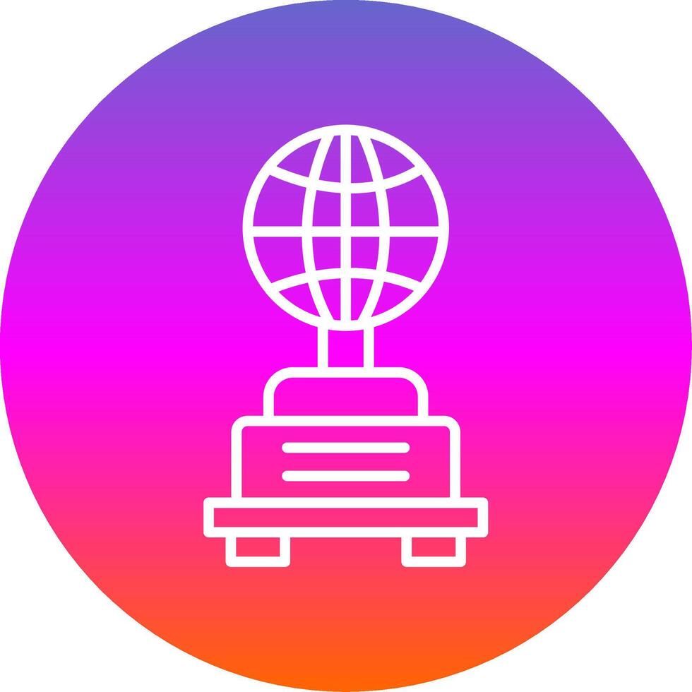 Globe Line Gradient Circle Icon vector