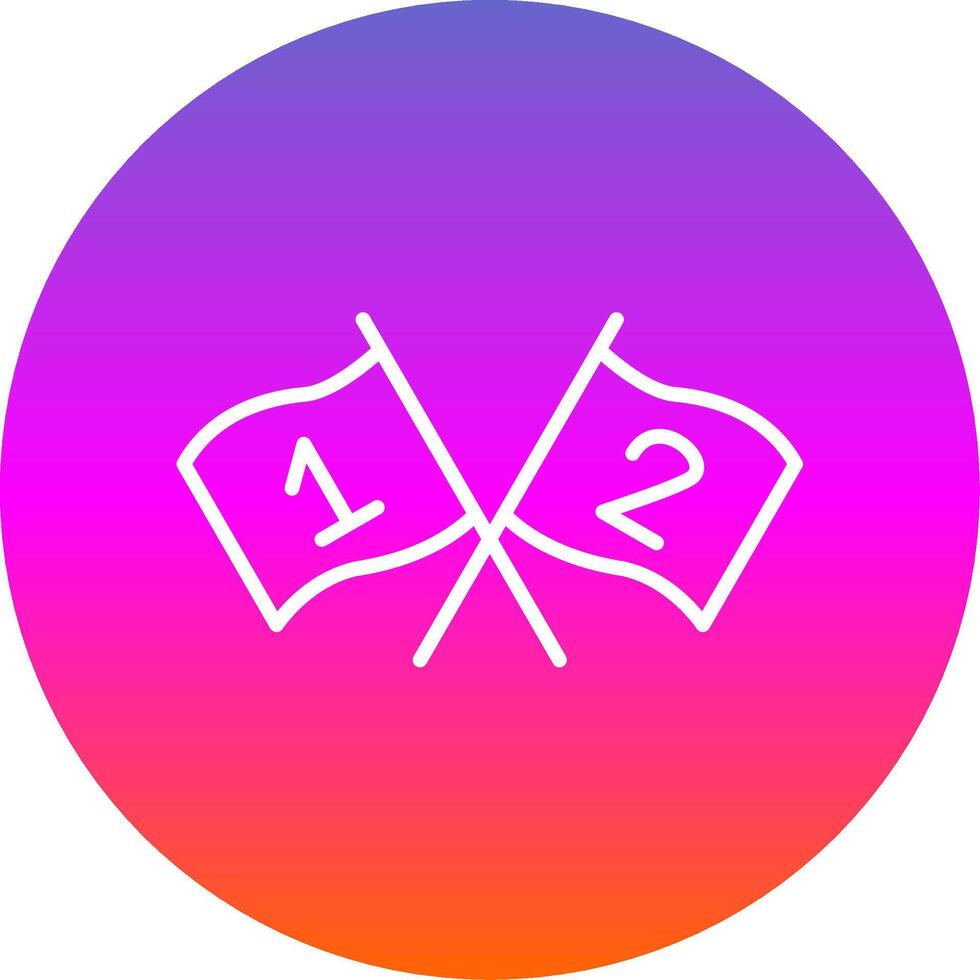 Flags Line Gradient Circle Icon vector