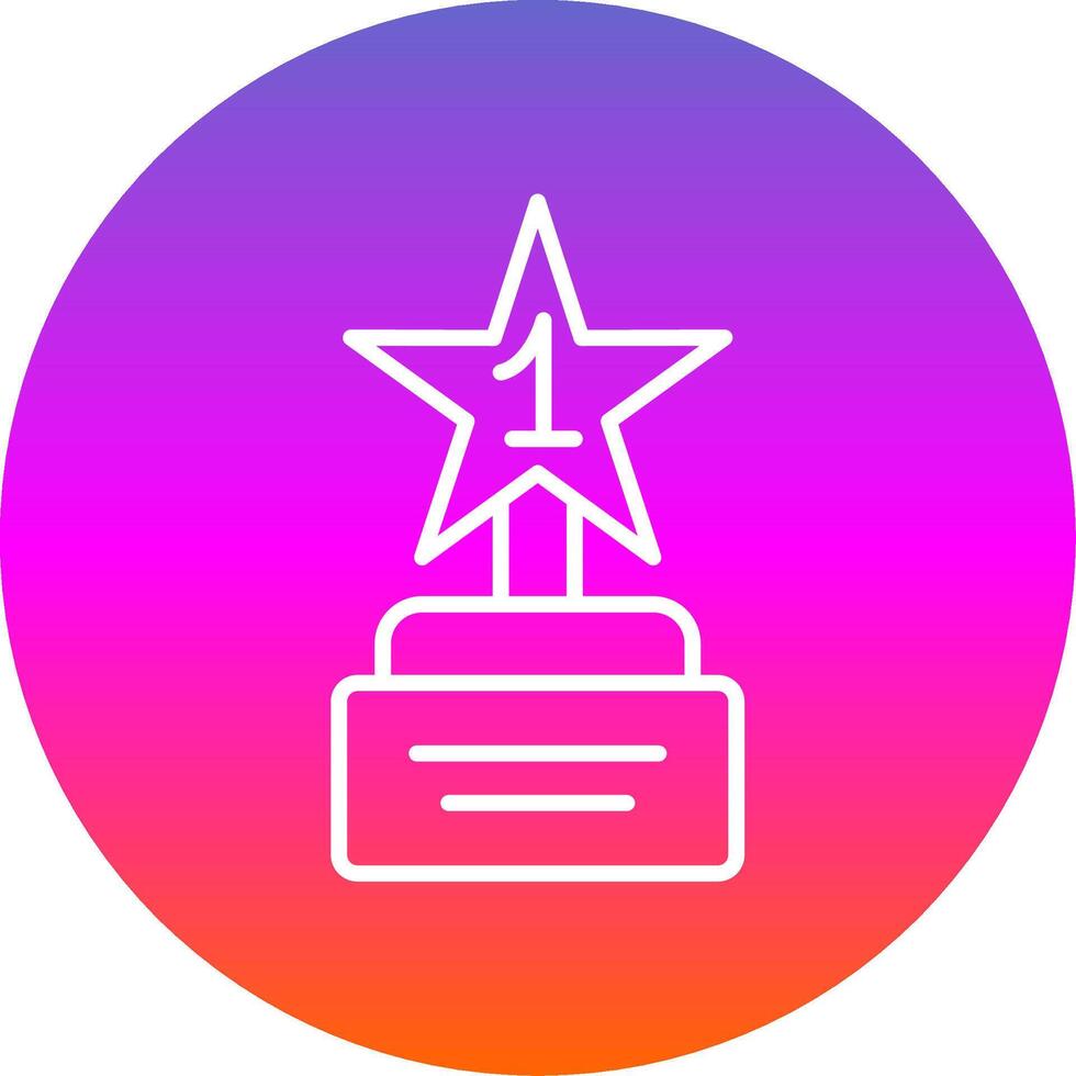 Star Line Gradient Circle Icon vector
