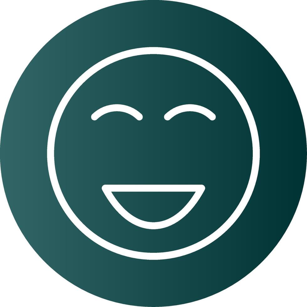 Happy Glyph Gradient Icon vector
