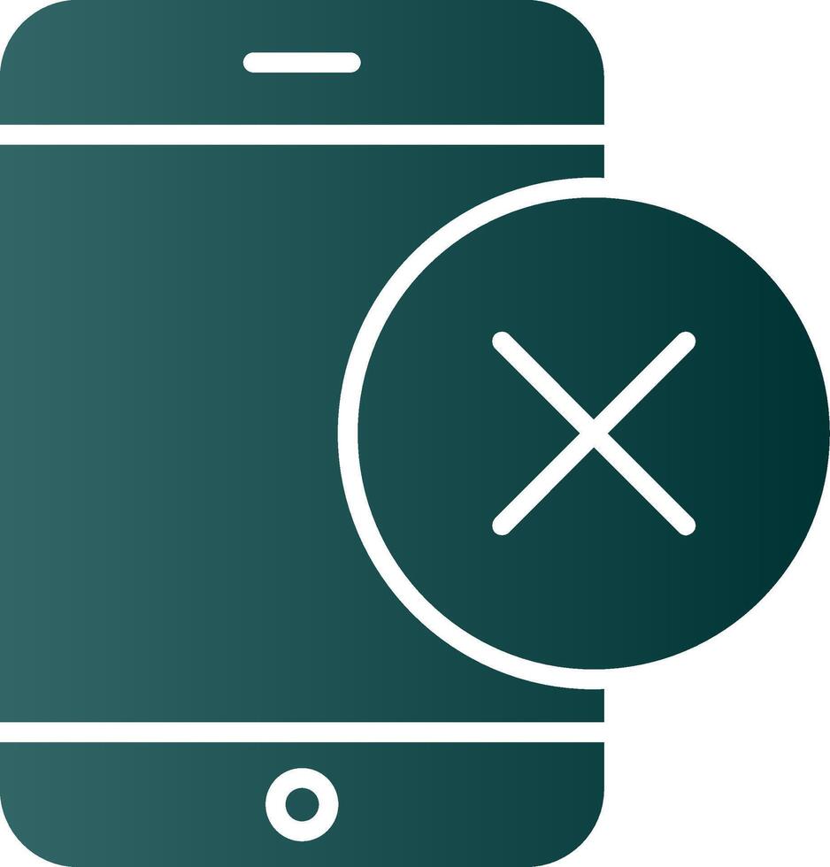 Smartphone Glyph Gradient Icon vector