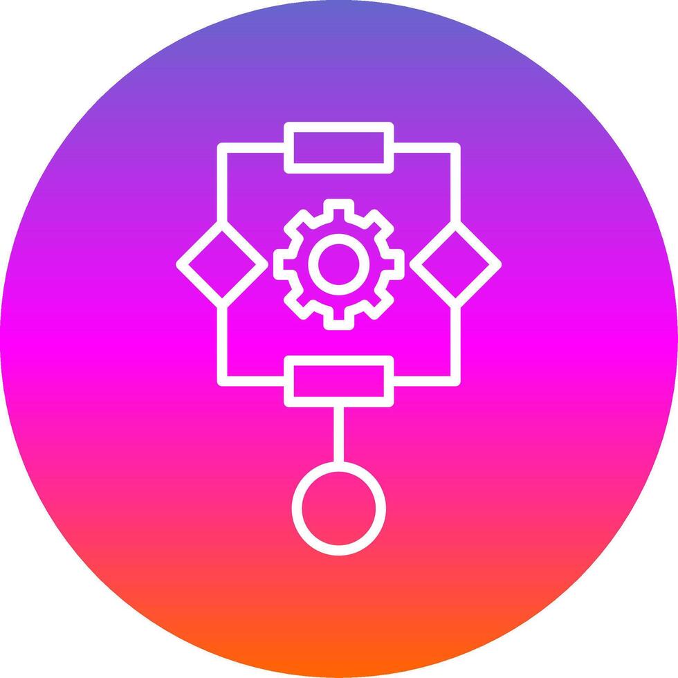 Algorithm Line Gradient Circle Icon vector
