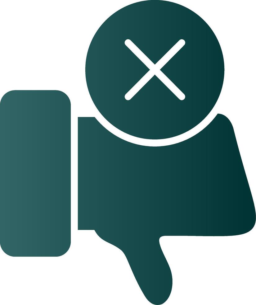 Dislike Glyph Gradient Icon vector