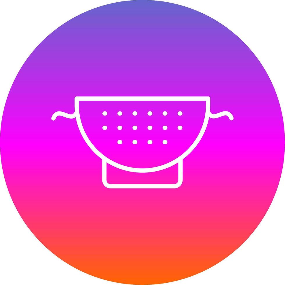 Strainer Line Gradient Circle Icon vector