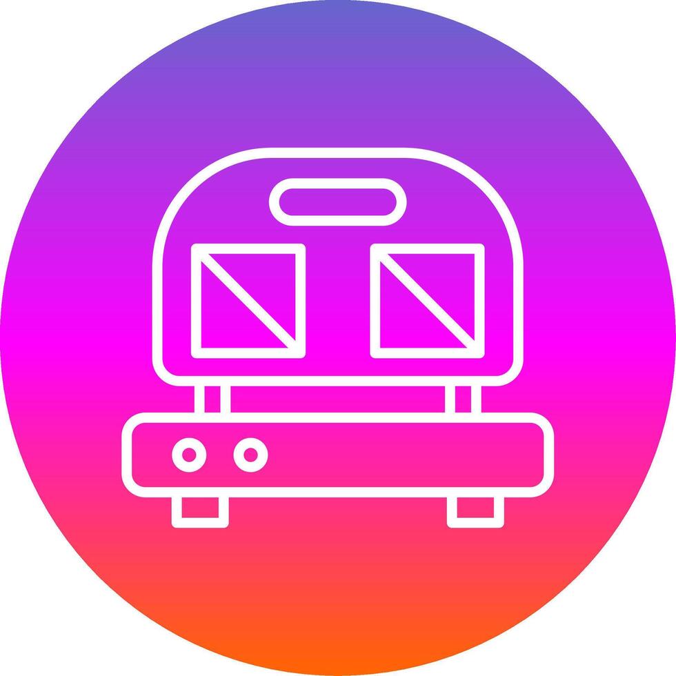 Sandwich Press Line Gradient Circle Icon vector