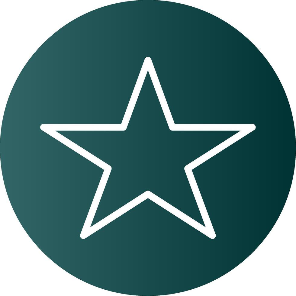 Star Glyph Gradient Icon vector