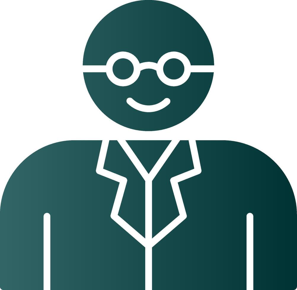 Professor Glyph Gradient Icon vector