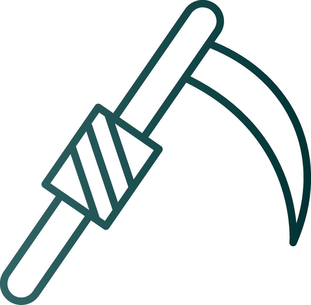 Scythe Line Gradient Icon vector