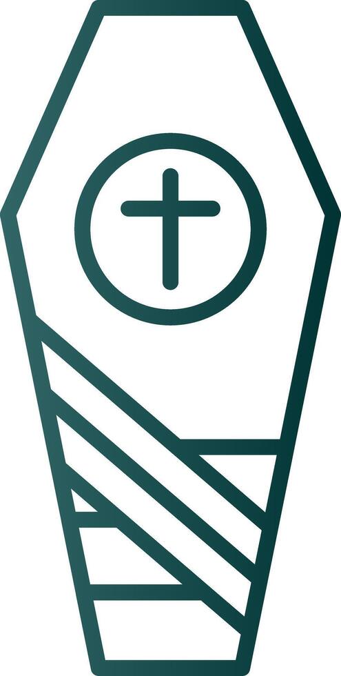 Coffin Line Gradient Icon vector