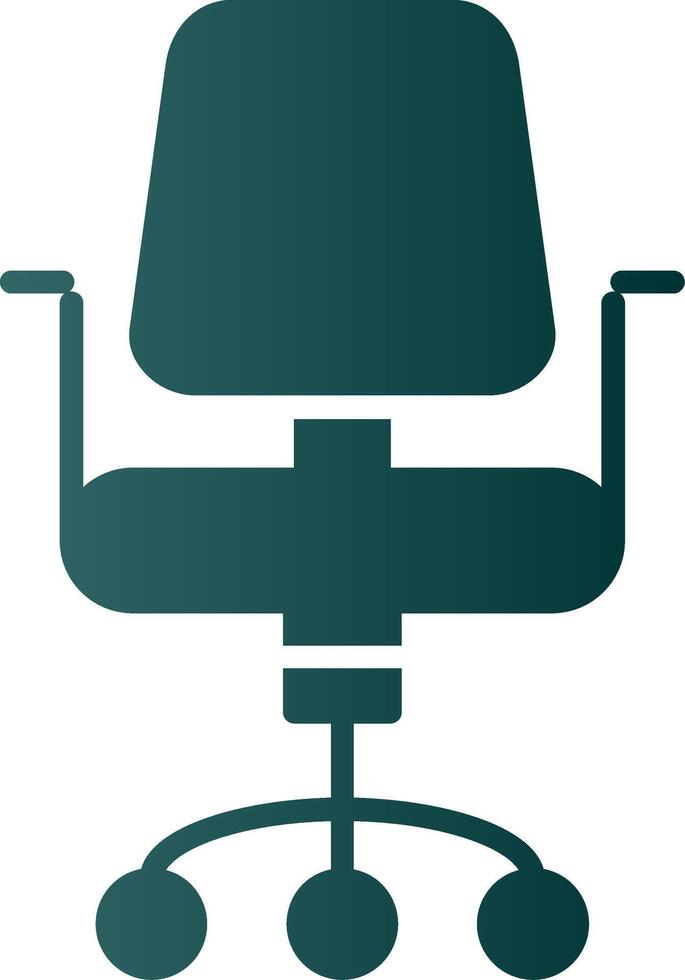 Chair Glyph Gradient Icon vector