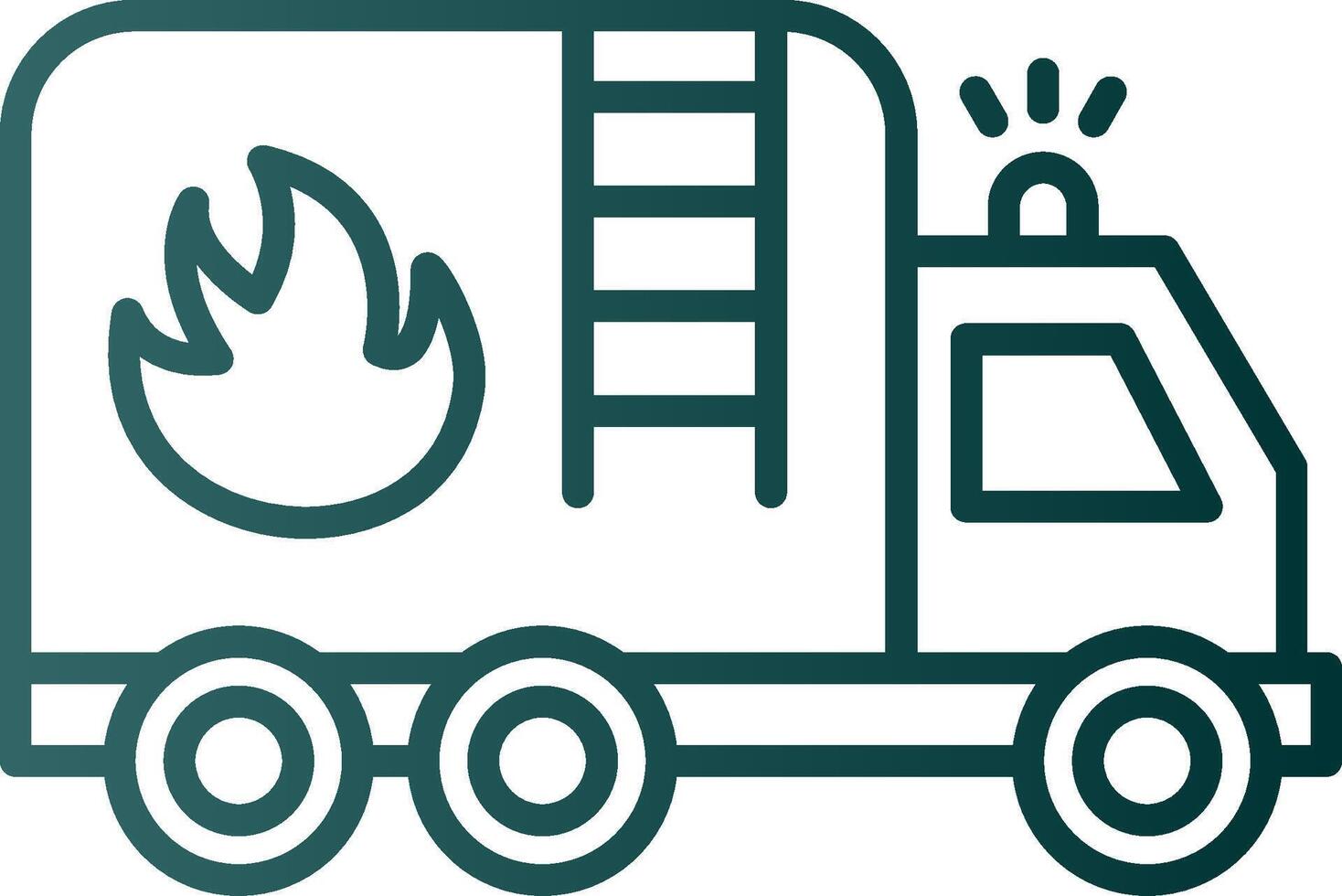 Fire Truck Line Gradient Icon vector