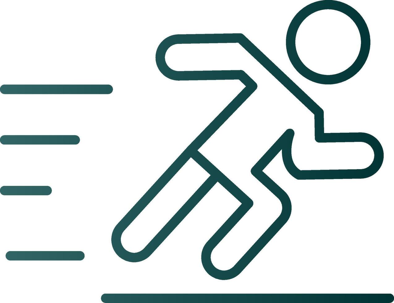 Jogging Line Gradient Icon vector