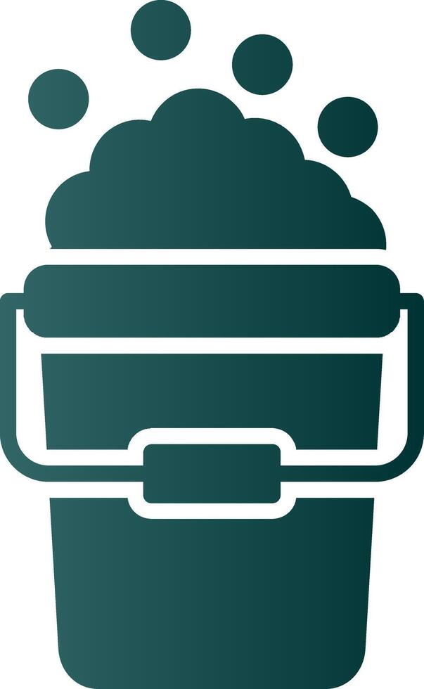 Bucket Glyph Gradient Icon vector
