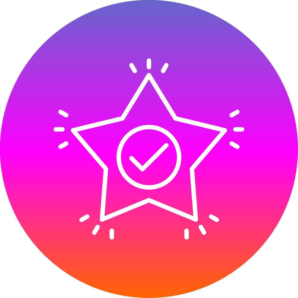 Star Line Gradient Circle Icon vector