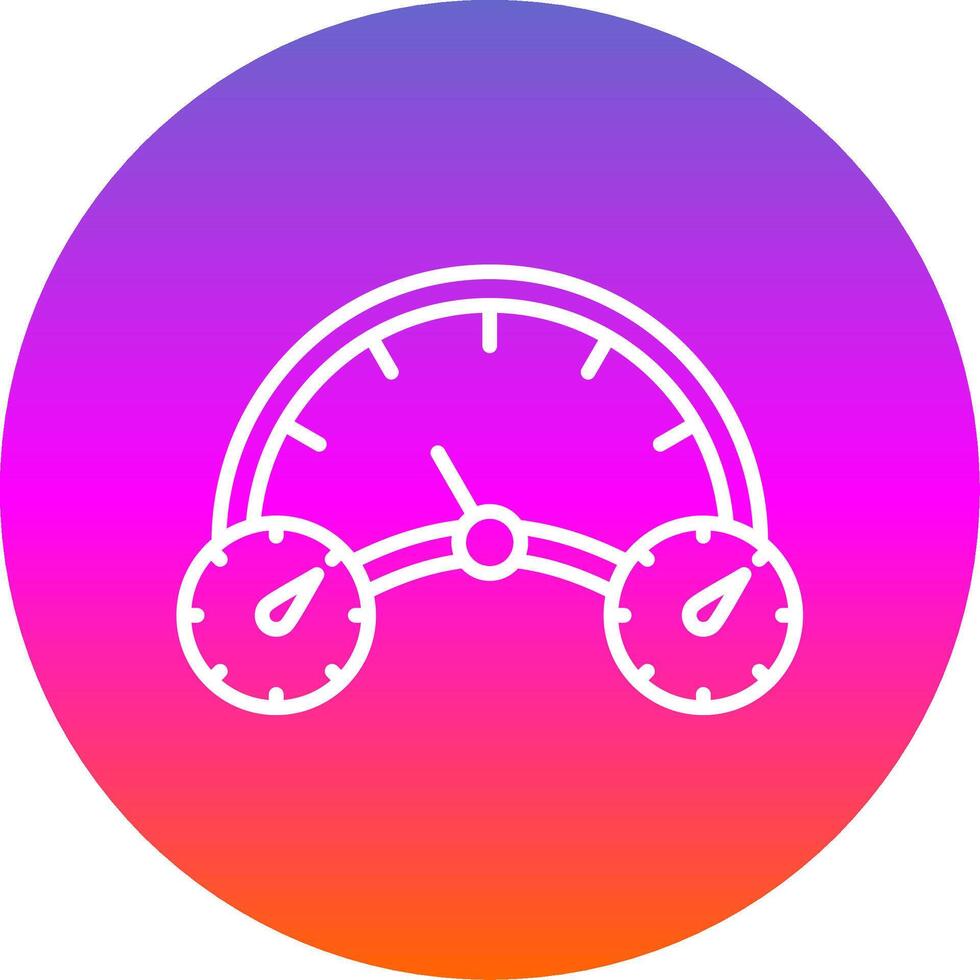 Gauge Line Gradient Circle Icon vector