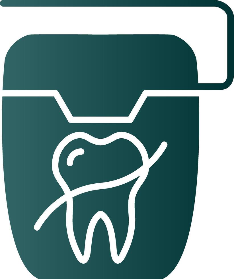 Floss Glyph Gradient Icon vector