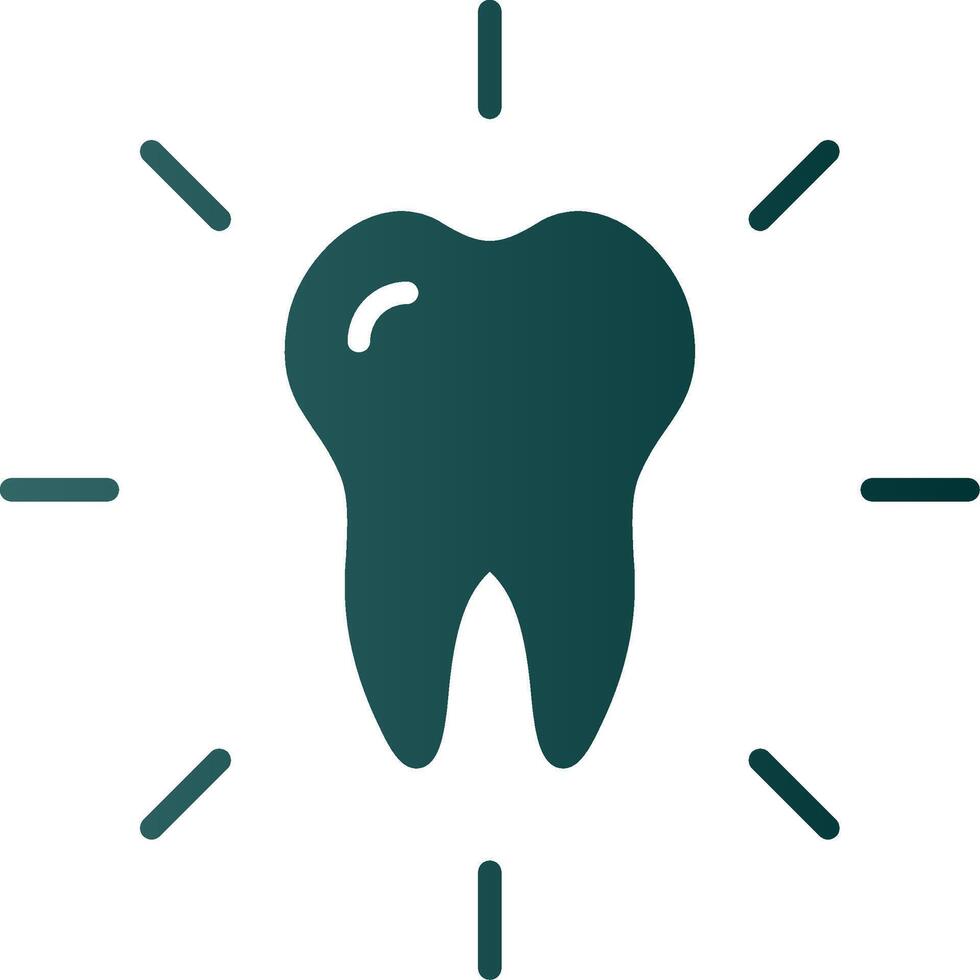 dental cuidado glifo degradado icono vector