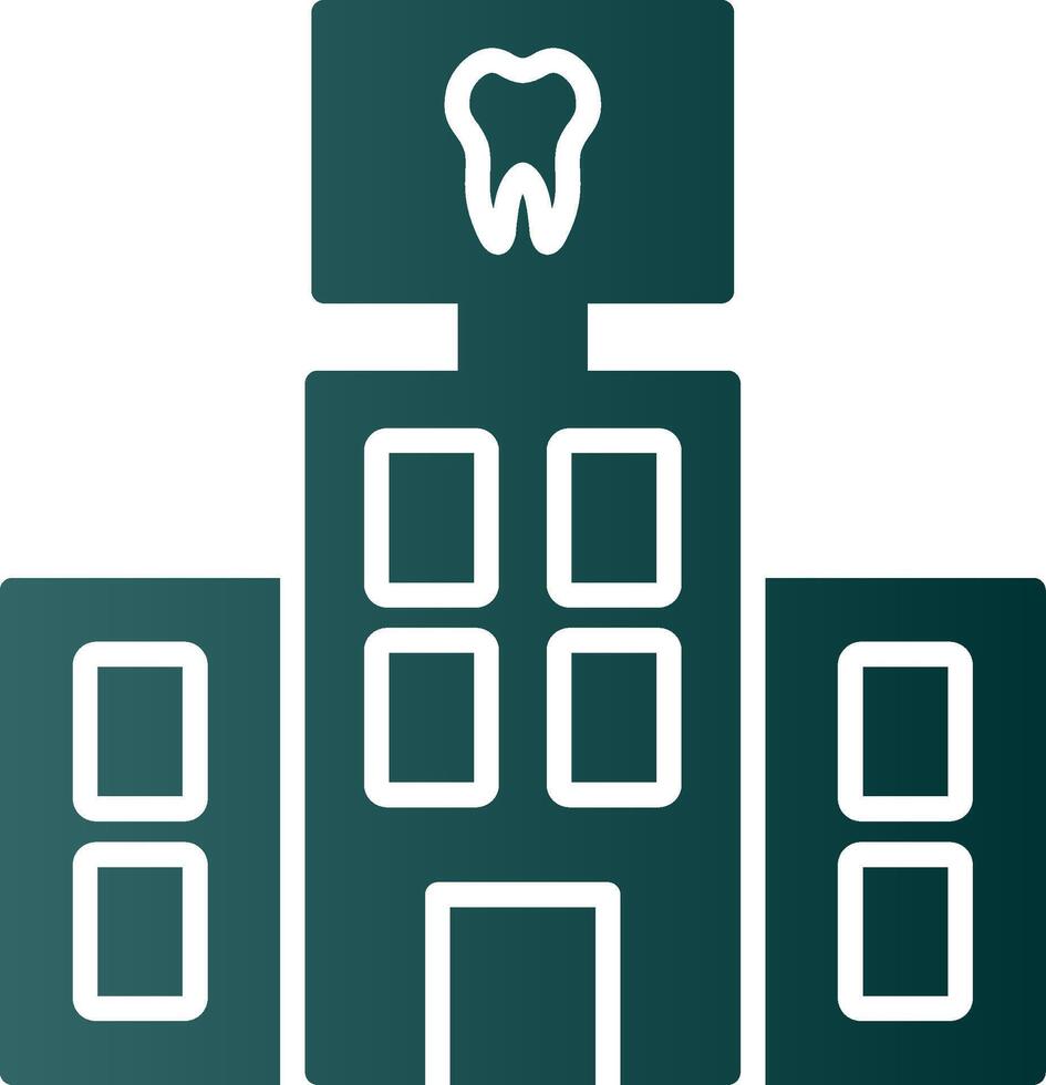 dental cuidado glifo degradado icono vector