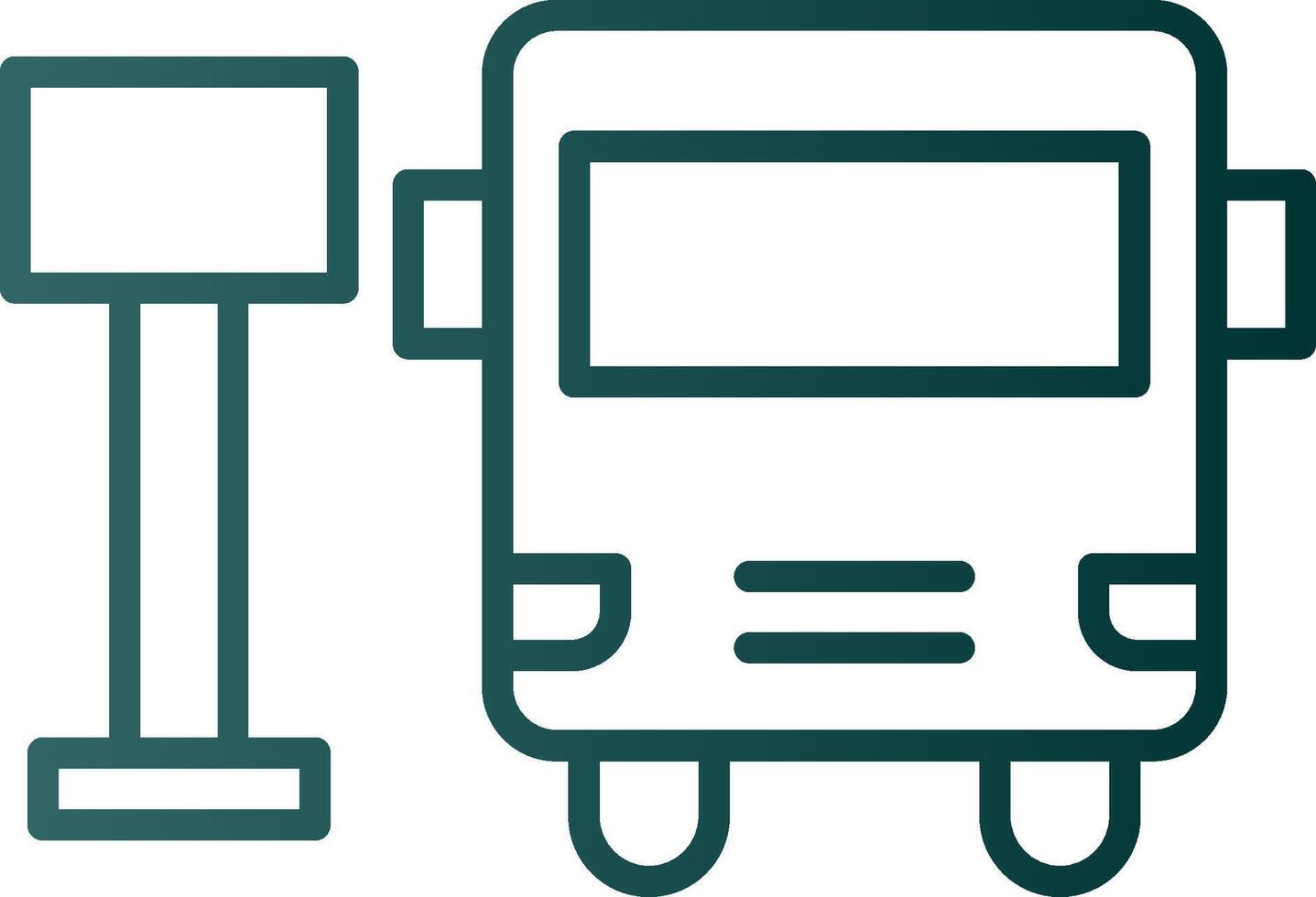 Bus Station Line Gradient Icon vector