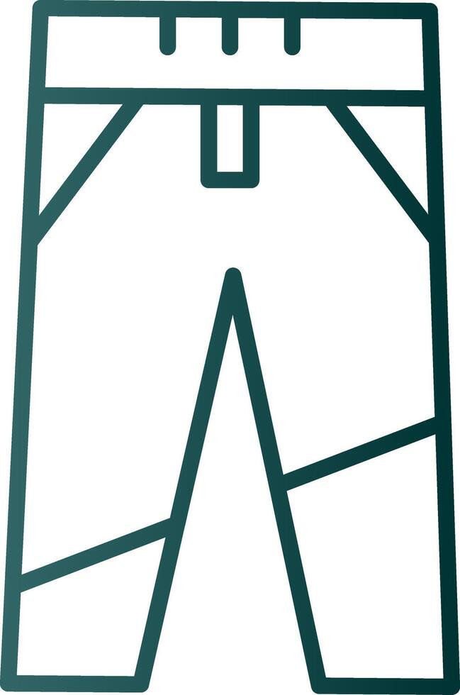Pants Line Gradient Icon vector