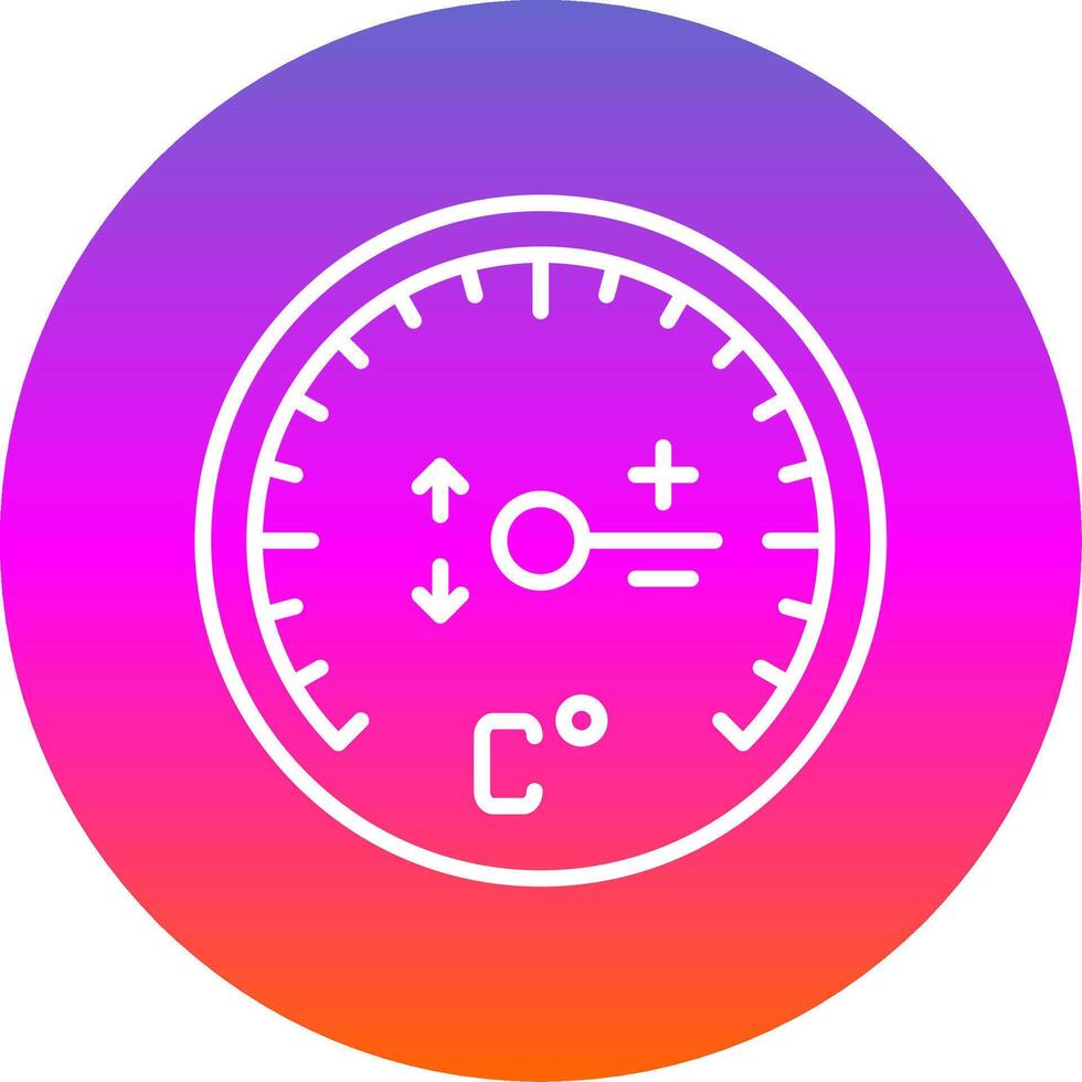 Gauge Line Gradient Circle Icon vector