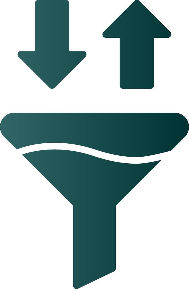 Funnel Glyph Gradient Icon vector