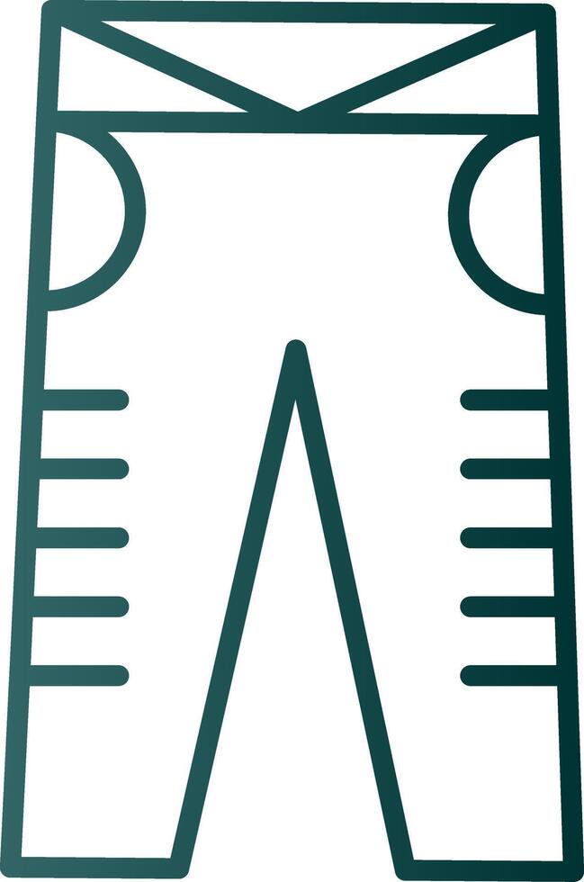 Jean Line Gradient Icon vector
