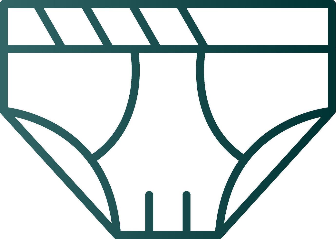 Underwear Line Gradient Icon vector