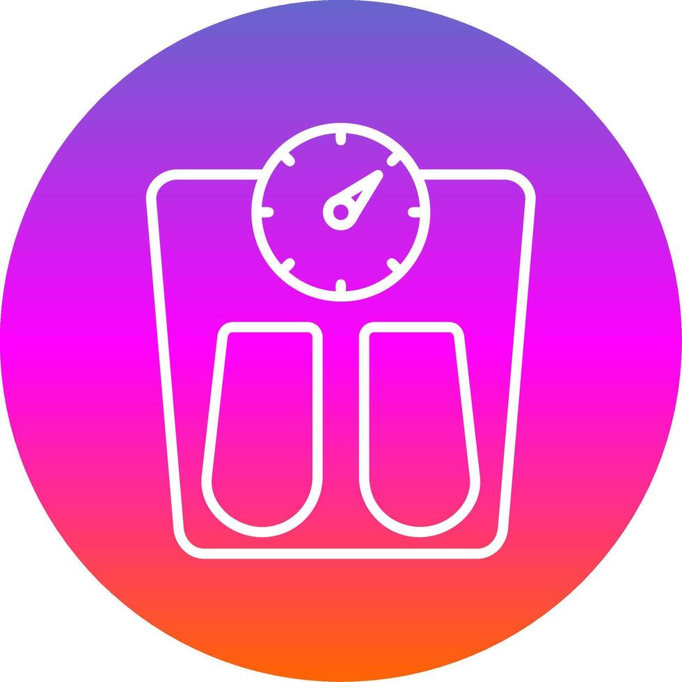 Scales Line Gradient Circle Icon vector