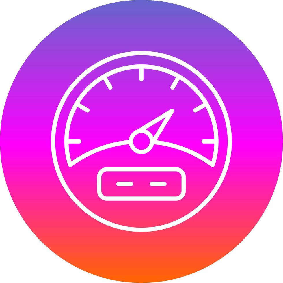 Gauge Line Gradient Circle Icon vector