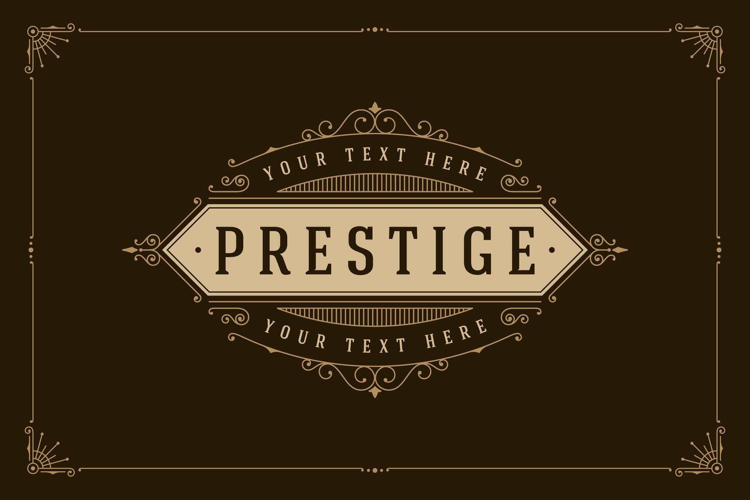 Luxury Logo template flourishes calligraphic vector
