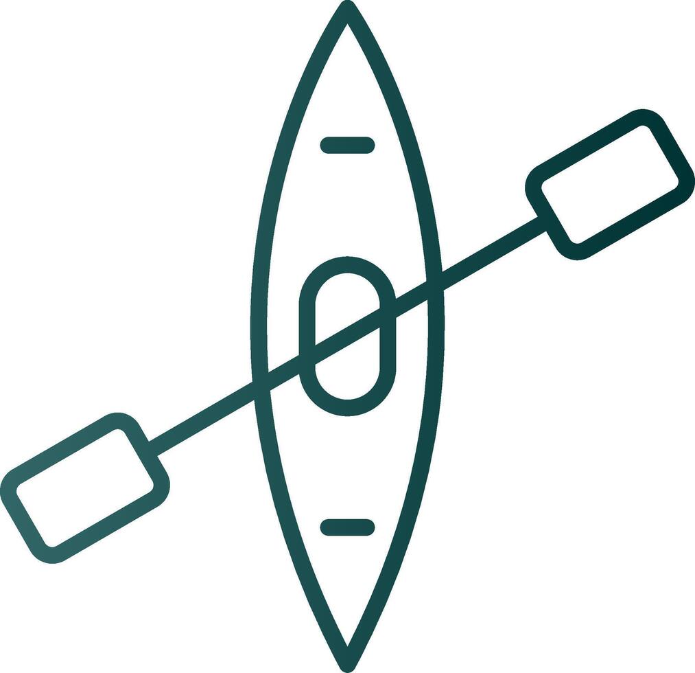 Canoe Line Gradient Icon vector