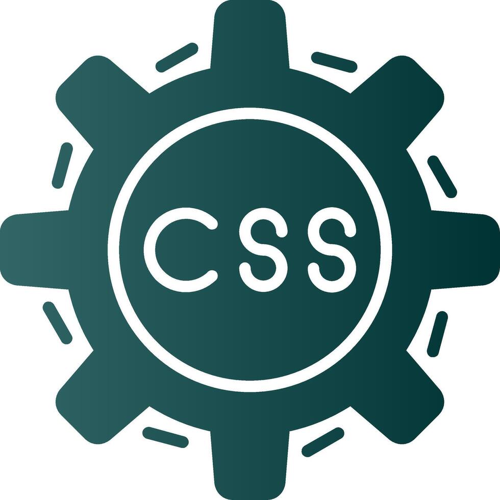 Css Coding Glyph Gradient Icon vector