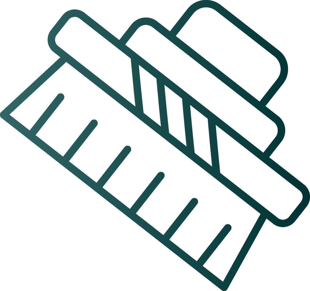Cleaning Brush Line Gradient Icon vector