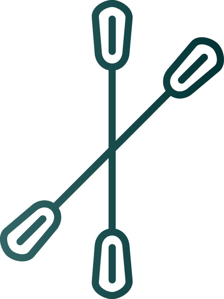 Paddle Line Gradient Icon vector