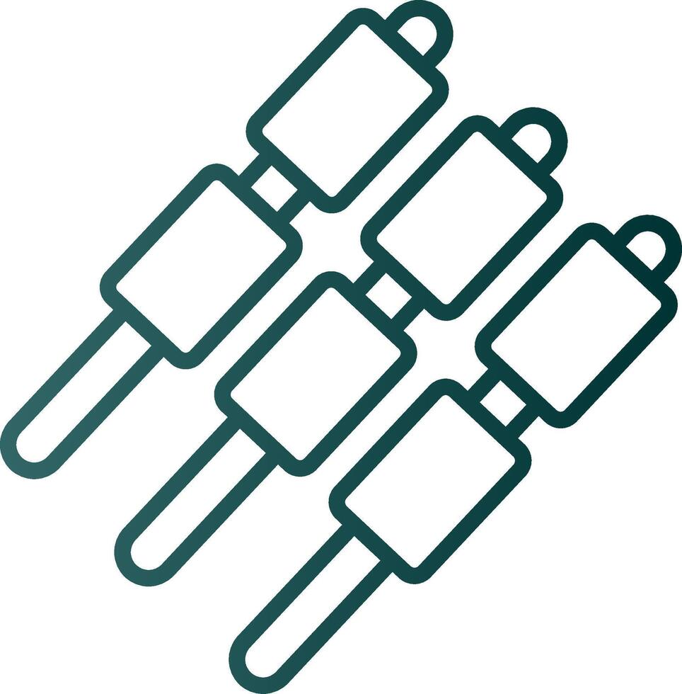 Marshmallows Line Gradient Icon vector