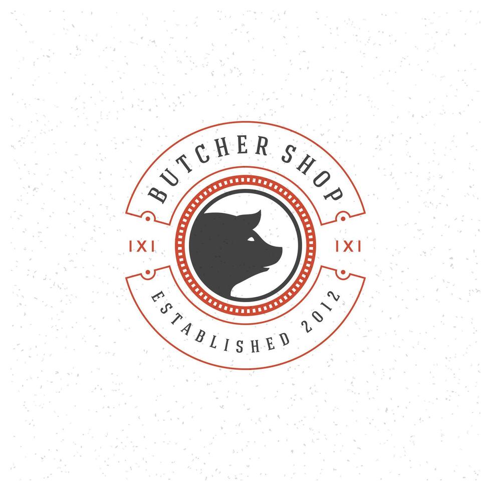 Butcher Shop Design Element vector