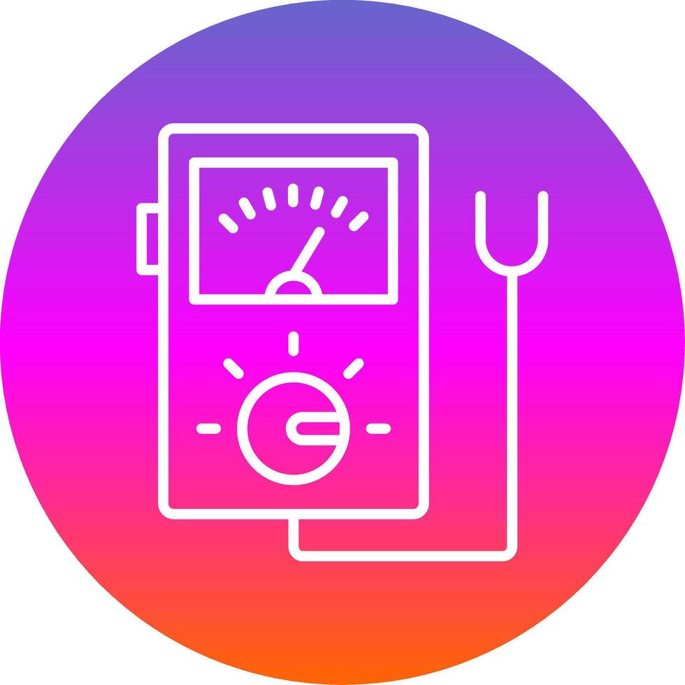 Tester Line Gradient Circle Icon vector