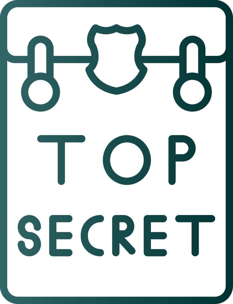 Top Secret Line Gradient Icon vector